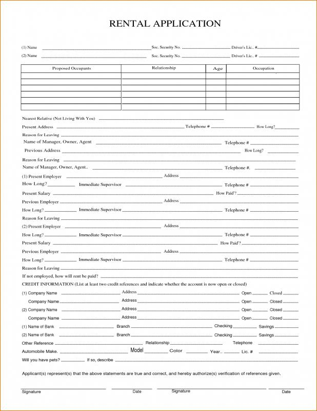 1 Page Rental Agreement Template Business