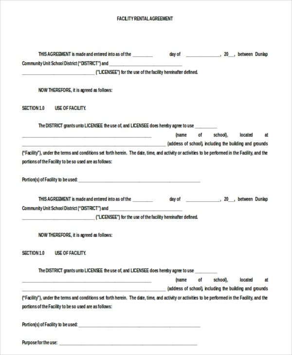 13 Blank Rental Agreement Templates Free Sample Example Format 