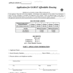 2012 Form CA Application For GAMAT Affordable Housing Fill Online