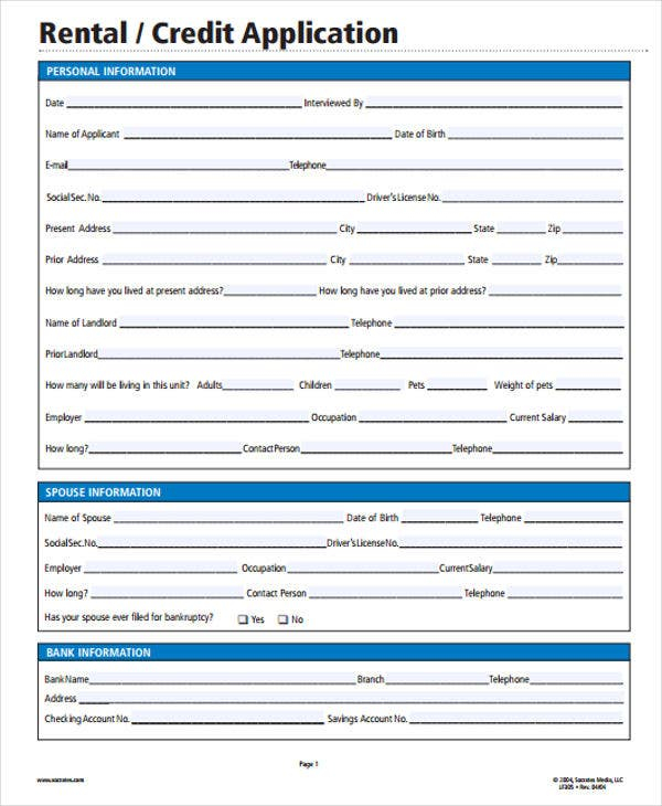 28 Rental Application In PDF Free Premium Templates