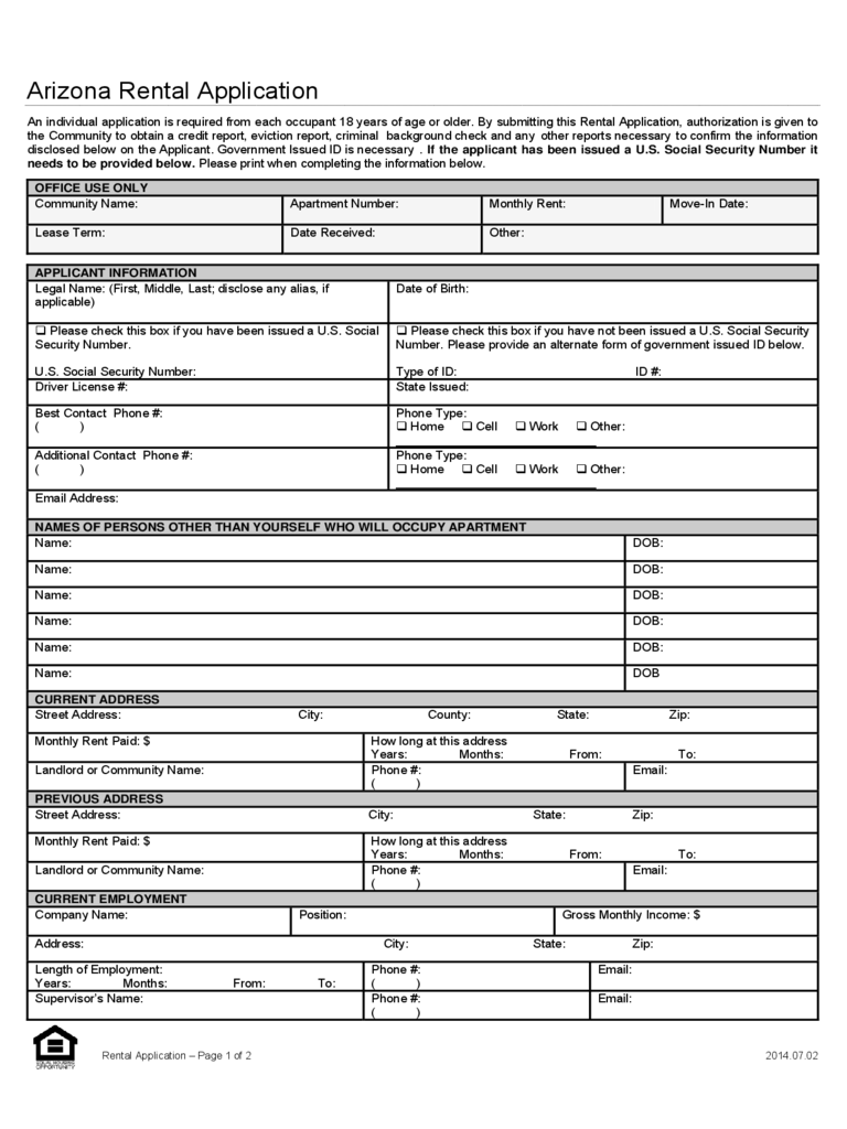 Arizona Rent And Lease Template Free Templates In PDF Word Excel To 
