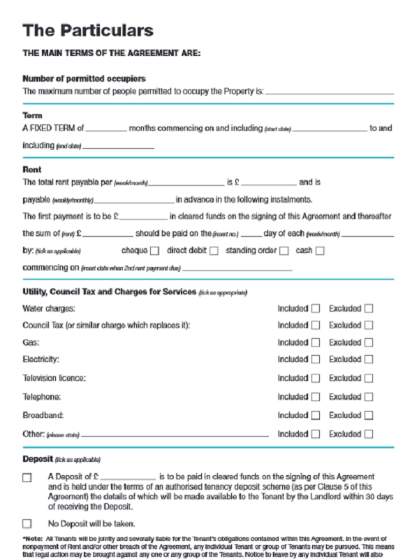 Assured Shorthold Tenancy Agreement Form