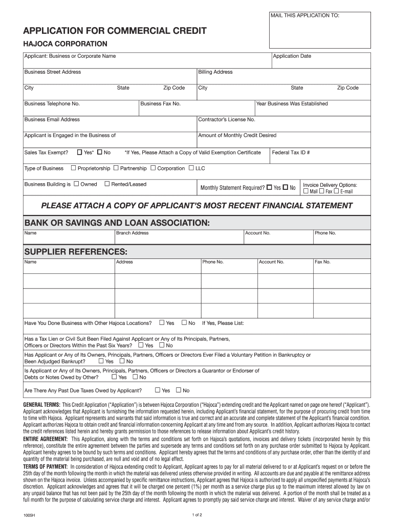 Credit Application Template Fill Out And Sign Printable PDF Template 