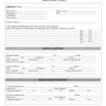 Florida Rental Application Form Free Download
