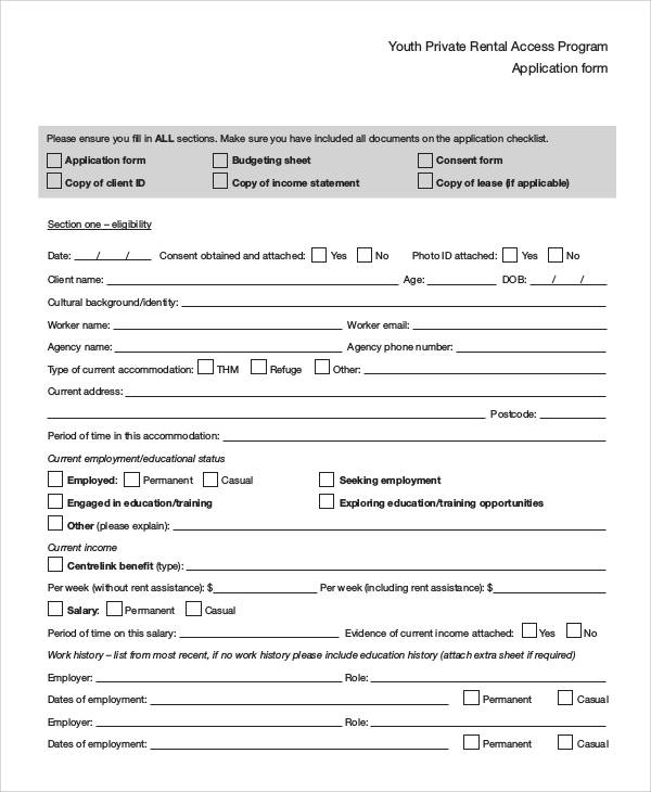 FREE 66 Basic Application Forms In MS Word PDF