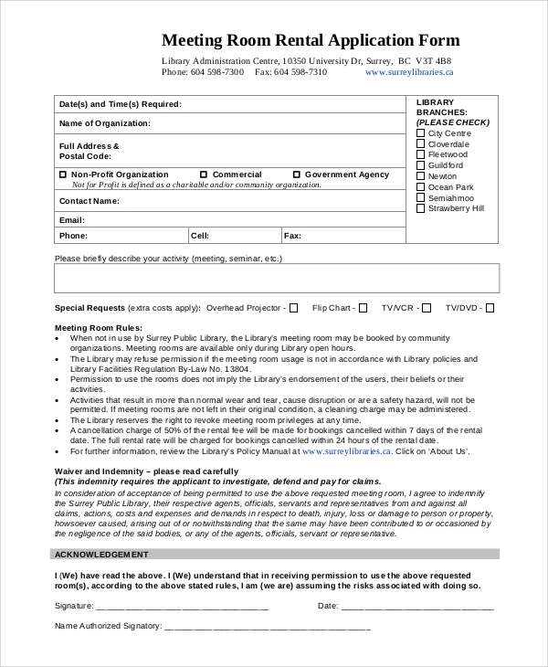 FREE 8 Sample Room Rental Agreement Templates In PDF MS Word 