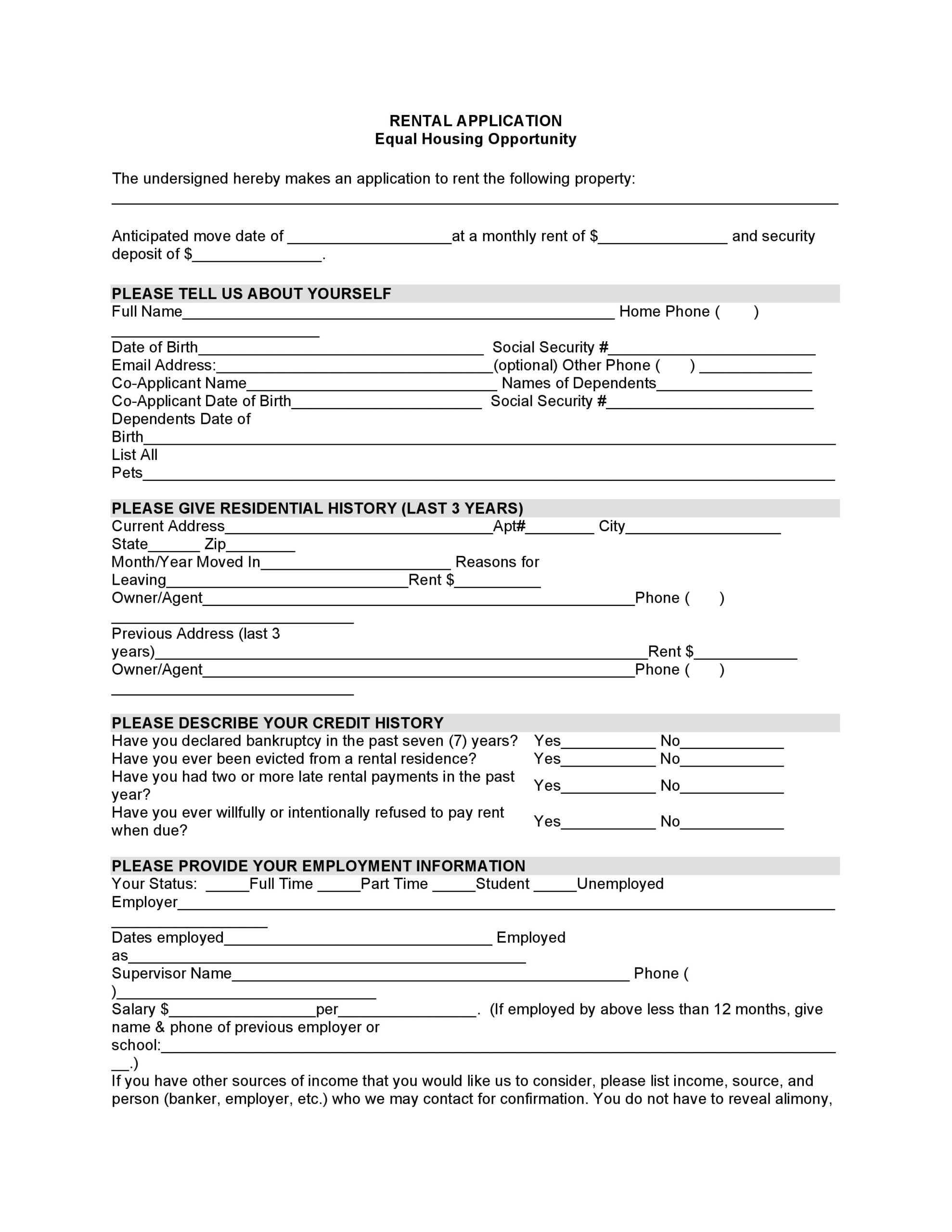 Free Alabama Rental Lease Agreement Form PDF Template Form Download