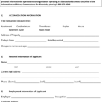 Free Alberta Application For Rental Accommodation Form PDF 354KB