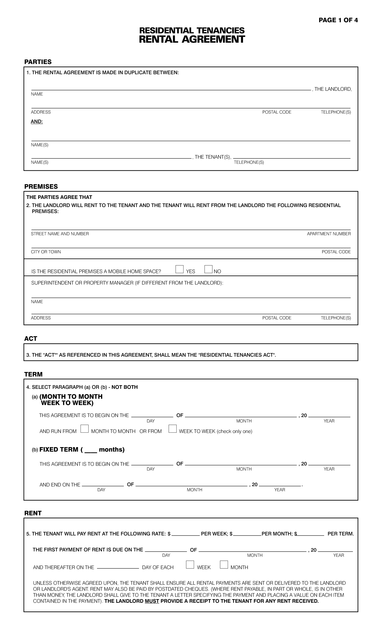 Free Printable Landlord Forms Free Printable