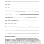 Free Printable Rental Pet Application Form PDF WORD