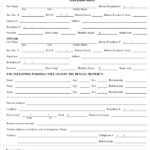 Free Rental Application Form Template Business