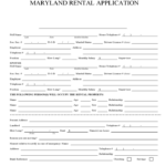 Maryland Rental Application Free Download