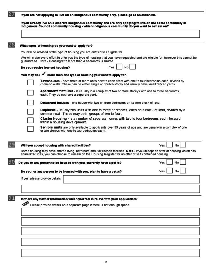 Pet Application Form For Rental Qld