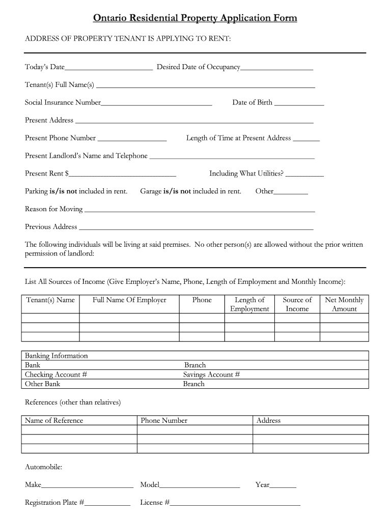 Rental Application Fill Out And Sign Printable PDF Template SignNow