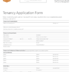 Tenancy Application Form Village Rentals Property Management