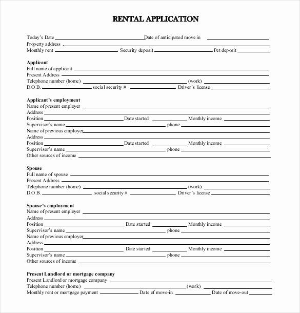 Tenant Information Sheet Template New Tenant Application Form Rental 