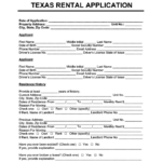 Texas Rental Application Form Create A Free TX Lease Application