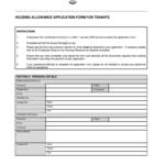 ZA Housing Allowance Application Form For Tenants Fill And Sign