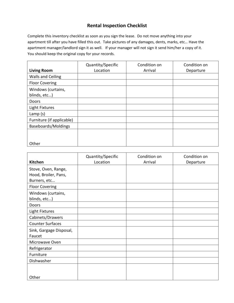 11 Rental Checklist Examples PDF Examples