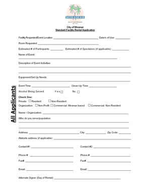 13 Printable Standard Rental Application Forms And Templates Fillable 