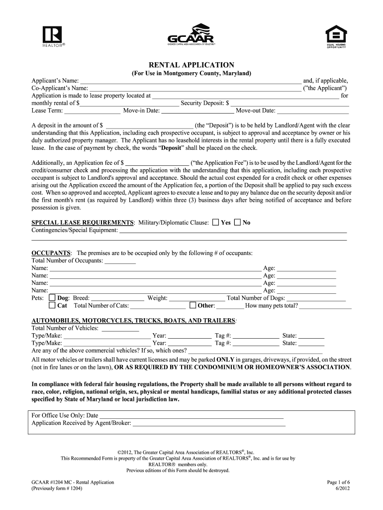 2012 2021 Form MD GCAAR 1204 Fill Online Printable Fillable Blank 