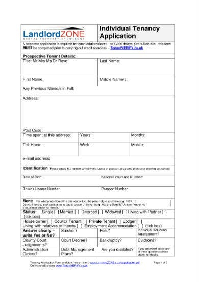8 Best Rental Application Form Templates Google Docs Pages MS Word 