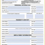 Apartment Application Template Free Of Printable Sample Rental