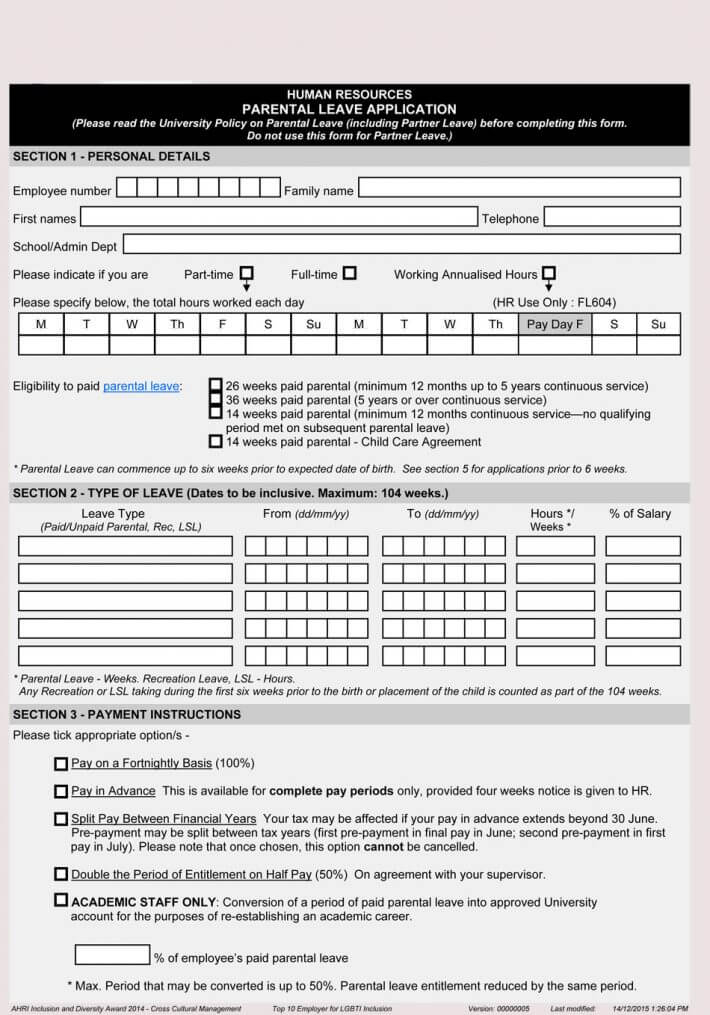 Blank Leave Application Form Templates 8 PDF Samples 