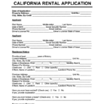 California Rental Application Form Create A Free CA Lease Application