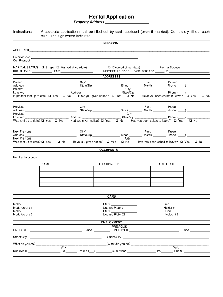 Chicago Rental Application 2020 Fill Online Printable Fillable 