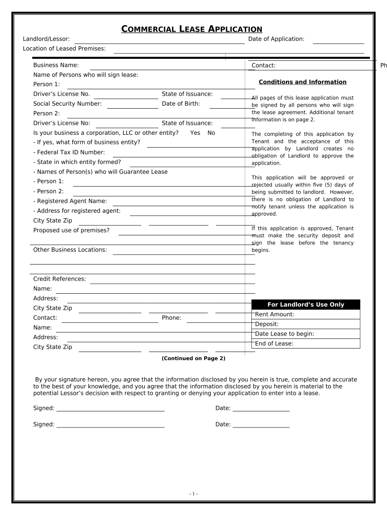 Commercial Rental Lease Application Questionnaire Alaska Doc Template 