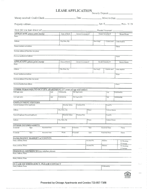 Condo Lease Application Forms And Templates Fillable Printable 