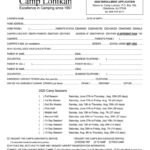 First Time Camper Application Camp Lohikan Fill Out And Sign
