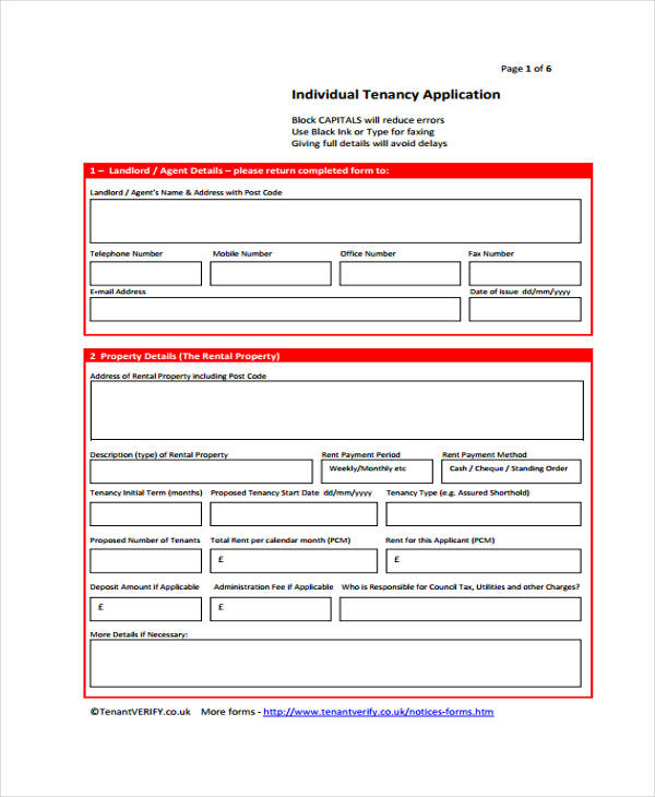 FREE 26 Rental Application Forms In PDF Excel MS Word