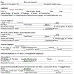 Free Alberta Tenant Application Form Doc 37KB 2 Page s