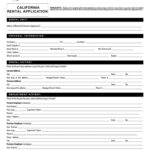 Free California Rental Application Form PDF EForms Free Fillable