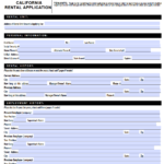 Free California Residential Rental Application Form PDF