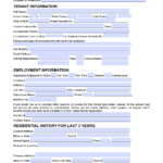 Free Florida Residential Rental Application Form PDF