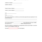 Free Rental Application Approval Letter PDF Word EForms