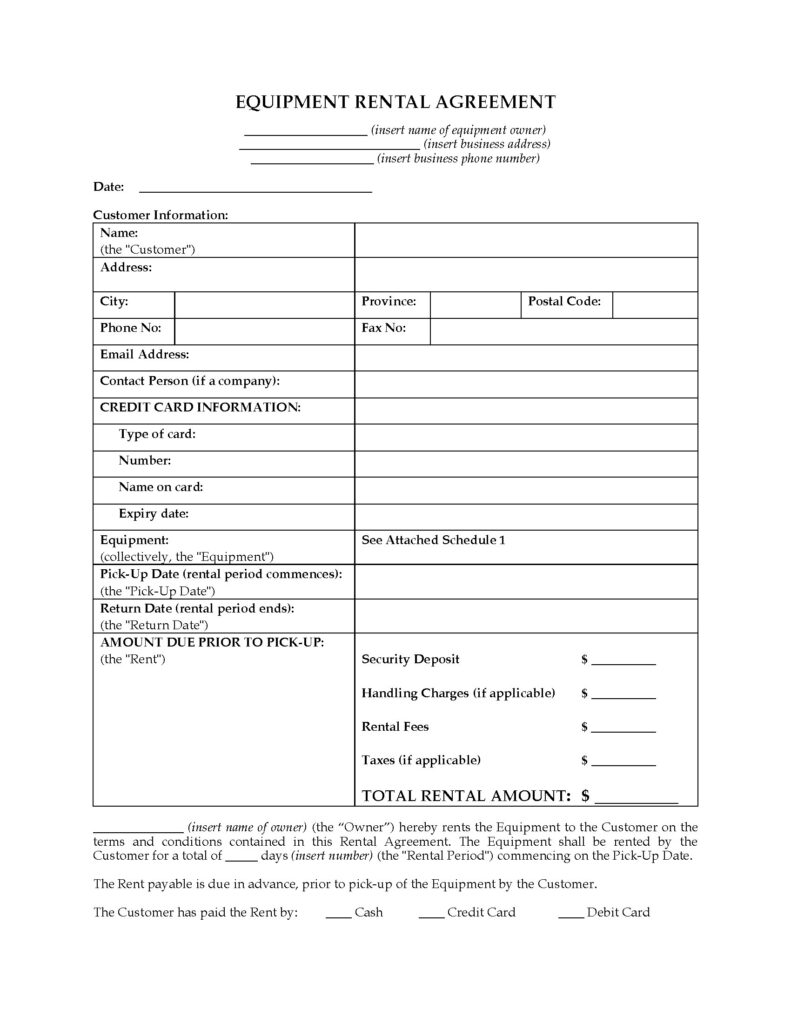 Free Rental Application Form Saskatchewan