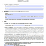 Free Texas Standard Residential Lease Agreement Template PDF WORD