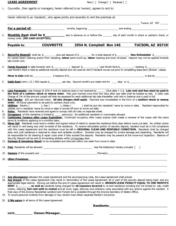 Furnished House Rental Agreement Template Outletolpor