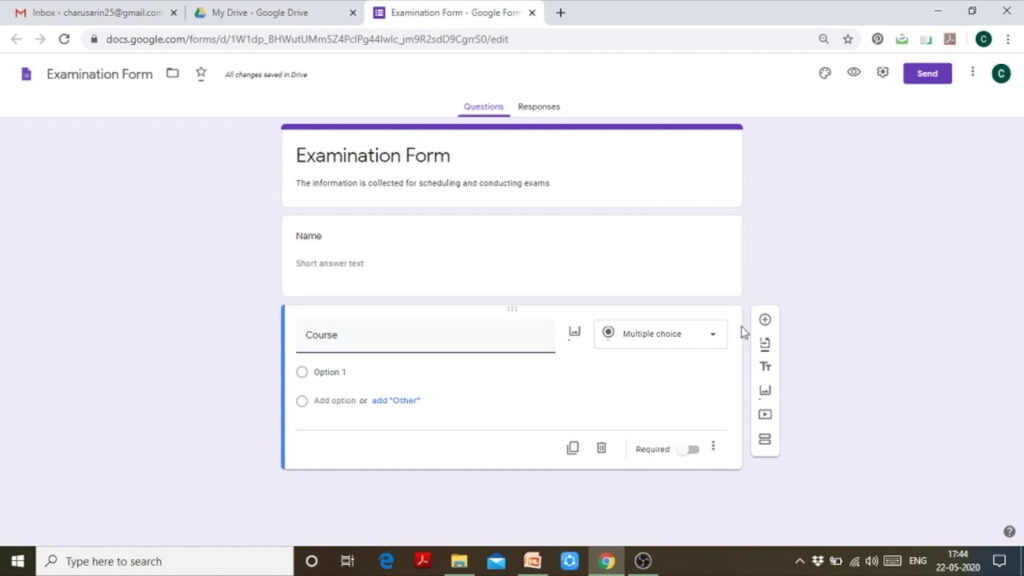 Google Forms Question Types Part 1 YouTube