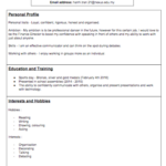 Hobbies And Interests Application Form CaetaNoveloso