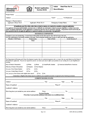 Il Section 8 Housing Application Form Printable Fill Online 