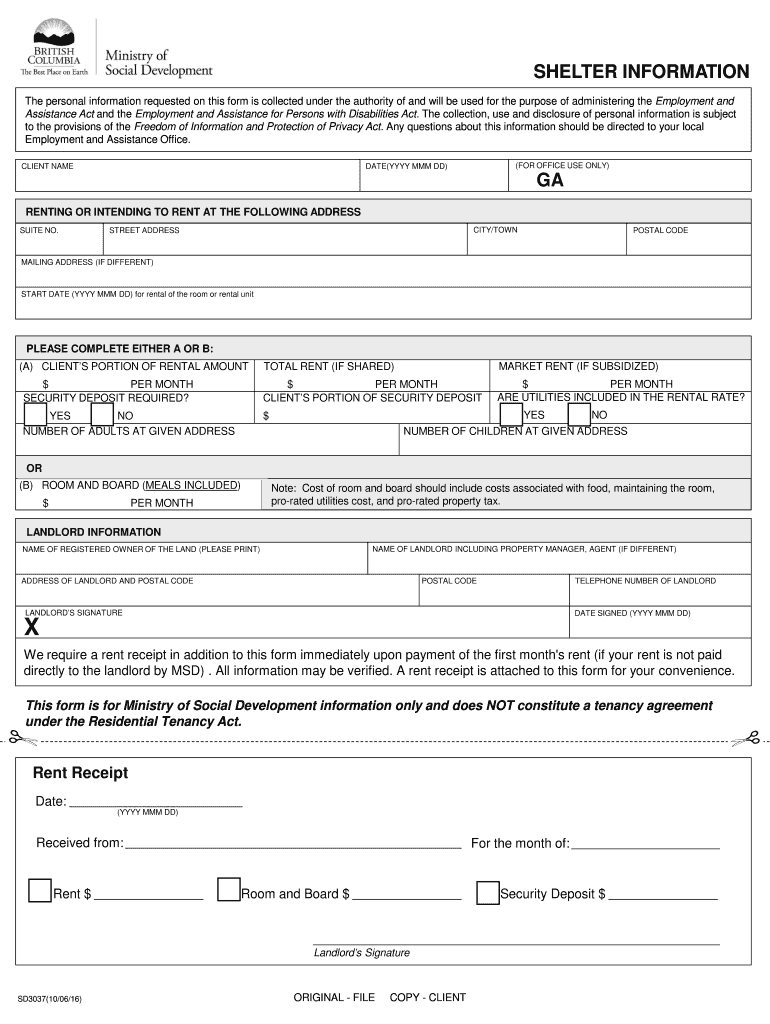 Intent To Rent Form Bc Fill Online Printable Fillable Blank 