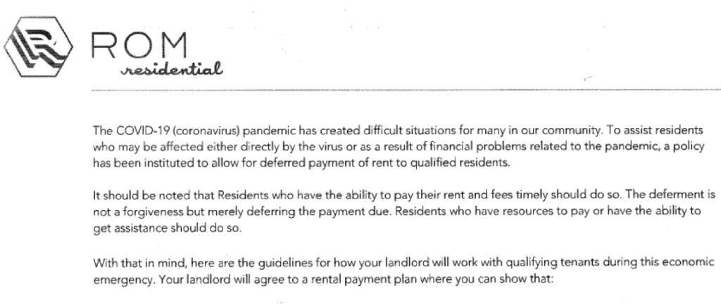 Landlord Demands 100 Of Stimulus Money For Back Rent Later Says It 