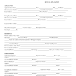 Michigan Rental Application Form Free Download