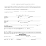 North Carolina Rental Application Form Edit Fill Sign Online Handypdf