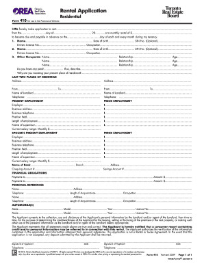 OREA Form 410 Next Rental Fill Online Printable Fillable Blank 